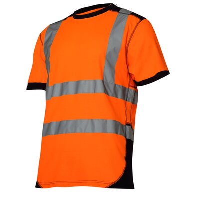 LAHTI PRO Koszulka t-shirt ostrzegawcza, pom.-czarna, 