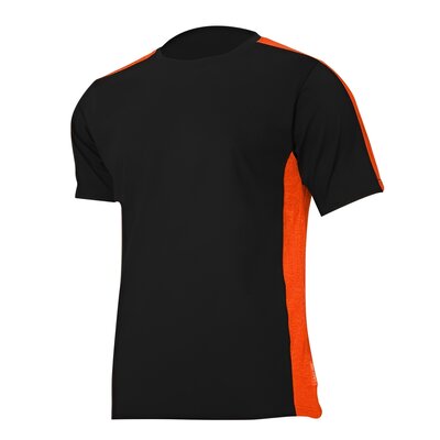LAHTI PRO Koszulka t-shirt 180g/m2, czarno-pomarańcz., 