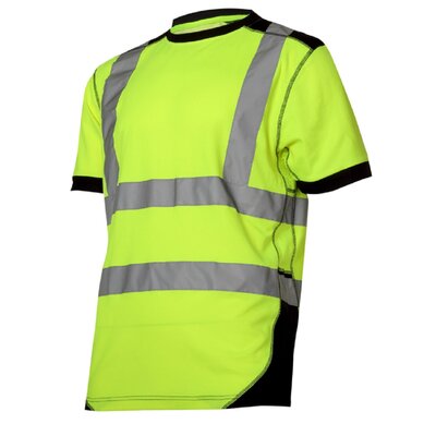 LAHTI PRO Koszulka t-shirt ostrzegawcza, żółto-czarna, 
