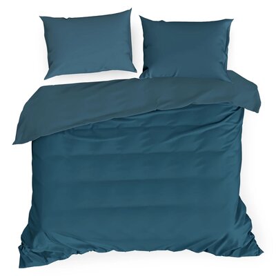 Pościel 180 x 200 3cz Satynowa Nova3 Granatowy