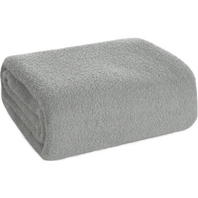 Koc 70 x 160 Mikrofibra Boucle Bukla Srebrny
