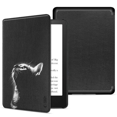 Etui na Kindle Paperwhite VI/6/Colorsoft/Signature Edition TECH-PROTECT SmartCase Czarny Kot