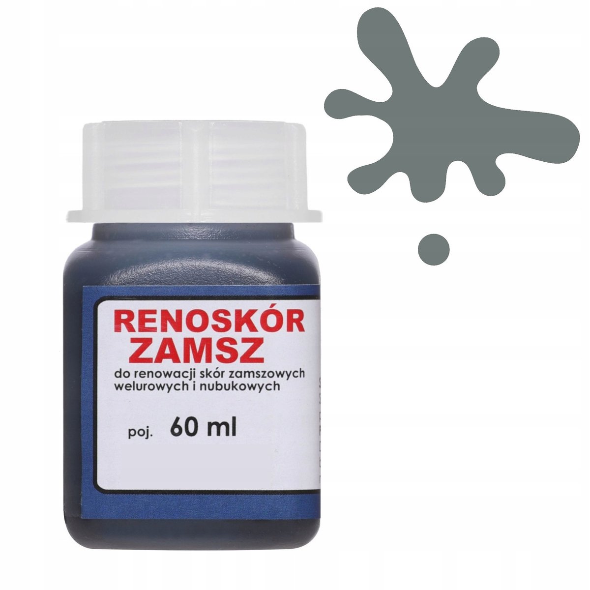 Farba do Zamszu i Nubuku Welur Renoskór do Butów Galanterii 60ml C. Szary