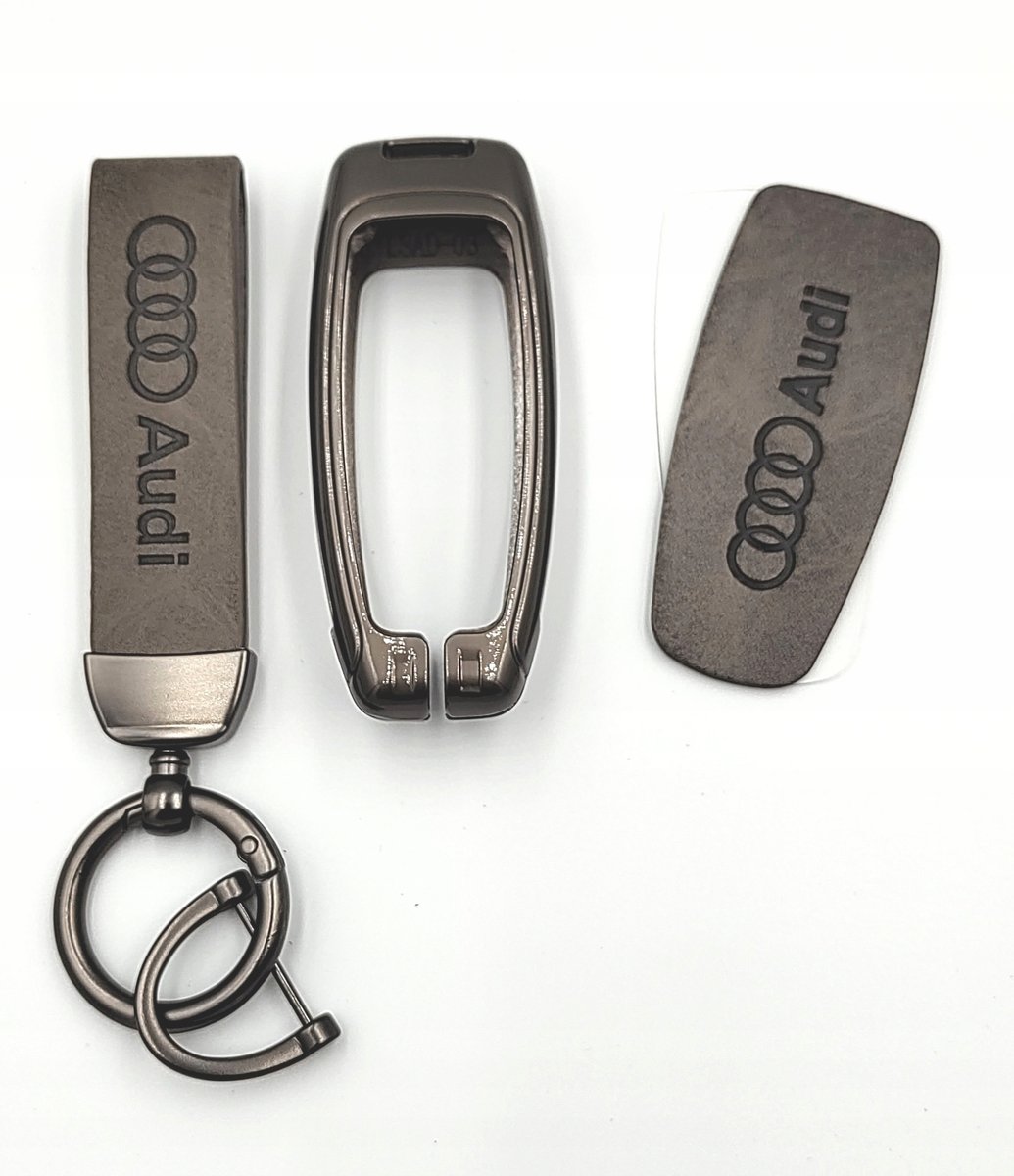 3w1AUDI ETUI na kluczyk + BRELOK skórzany do pilota + FOLIA Audi A6 A7 Q8