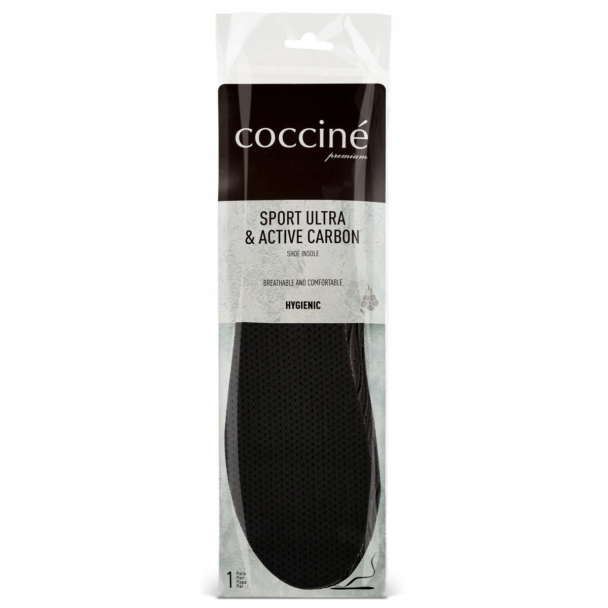 COCCINE WKŁADKI DO BUTÓW ULTRA ACTIVE CARBON CZARNA r. 43-44