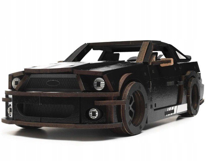 Puzzle Drewniane Łamigłówka Unimodels Unidragon Stallion GT Czarny