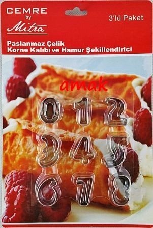 foremki do ciastek CYFERKI 0-9 MJ9604