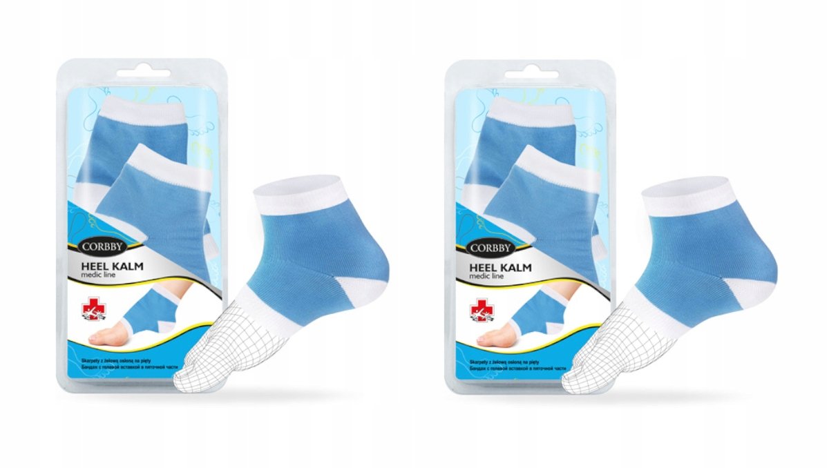 2x Amortyzujące Skarpety z Żelową Osłoną na Pięty