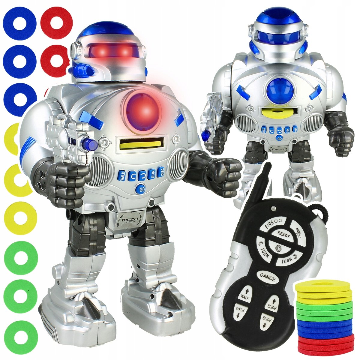 Robot Zdalnie Sterowany R/C Strzelający Krążkami Stator Zabawka na Prezent Z2082