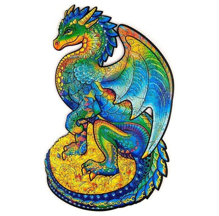 Puzzle Drewniane Dla Dorosłych Kolory Smok M