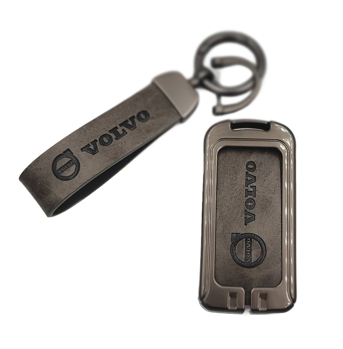 3w1 VOLVO ETUI na kluczyk pilot + BRELOK skórzany + folia ochronna