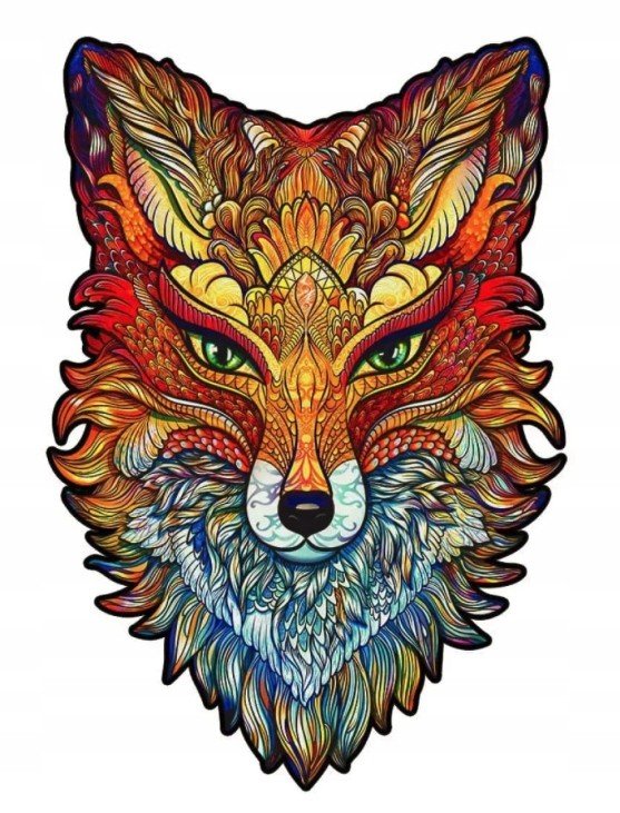 Puzzle Drewniane Dla Dorosłych Kolory Ognisty Lis
