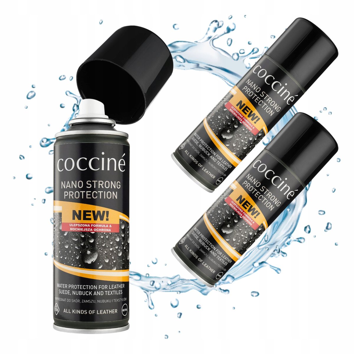 3x Wodoodporny Impregnat do Butów Nano Protector Strong Coccine 230 ml