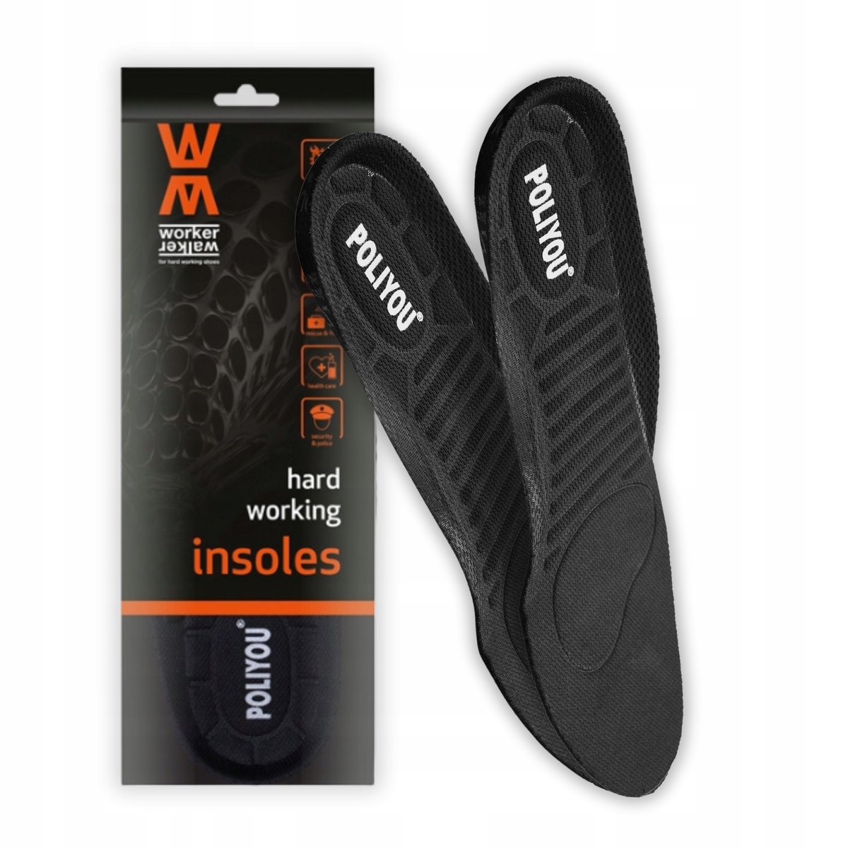 Wkładki do butów Do Pracy Na Bolące Stopy Antypotowe Antypotne Bhp z Węglem