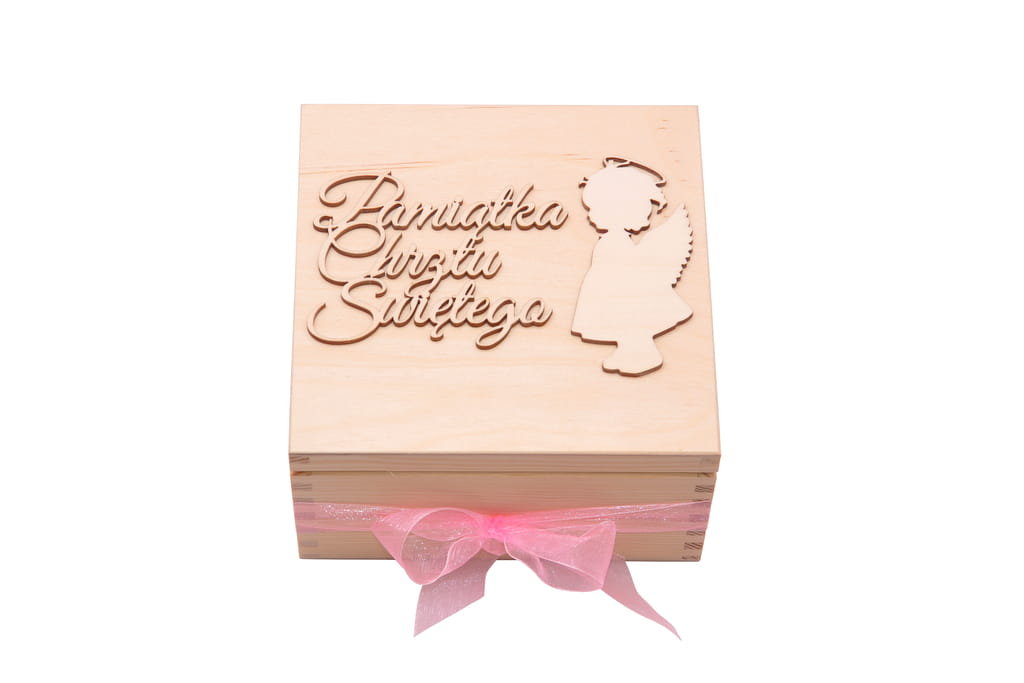 Szkatułka na chrzest prezent - szkatułka z imieniem