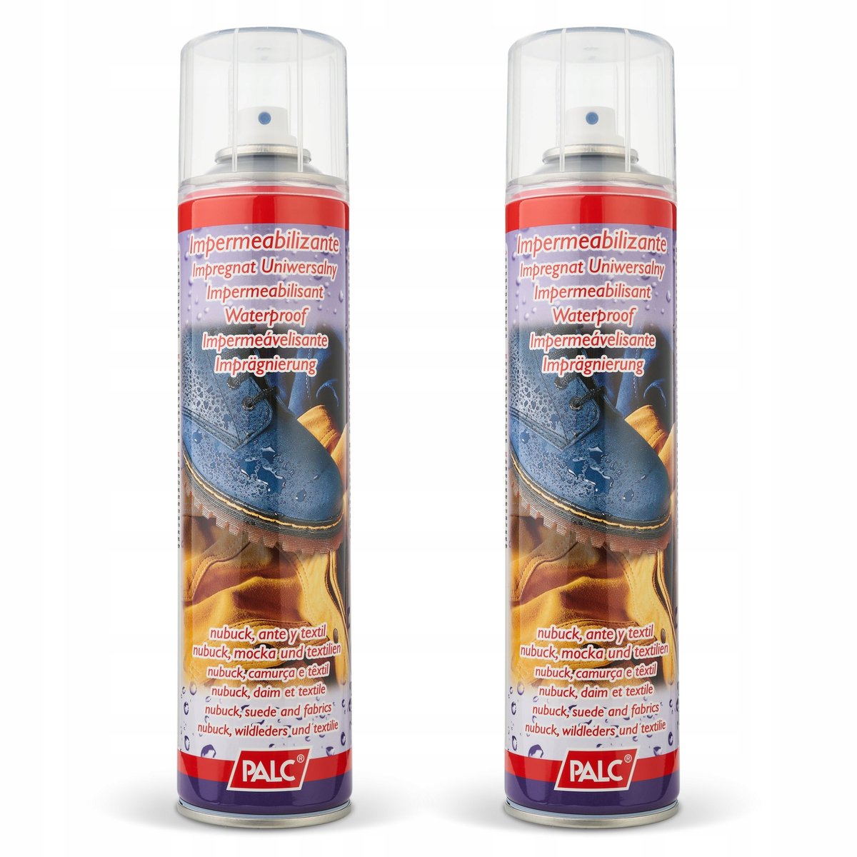 2x Impregnat do Butów i Tekstyliów Wodoodporny Spray Palc Zestaw 400 ml