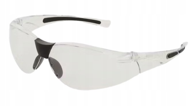 OKULARY OCHRONNE PROFESJONALNE MOCNE SAFETY GLASS BEZBARWNE UNI PLASTIK
