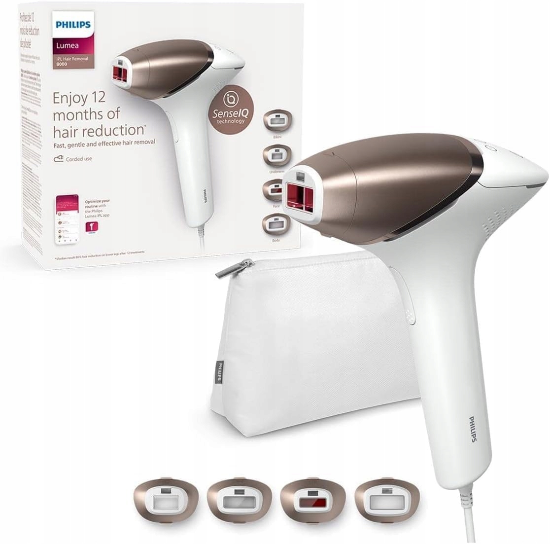 Philips Lumea Prestige BRI948 Laserowy 4 końcówki