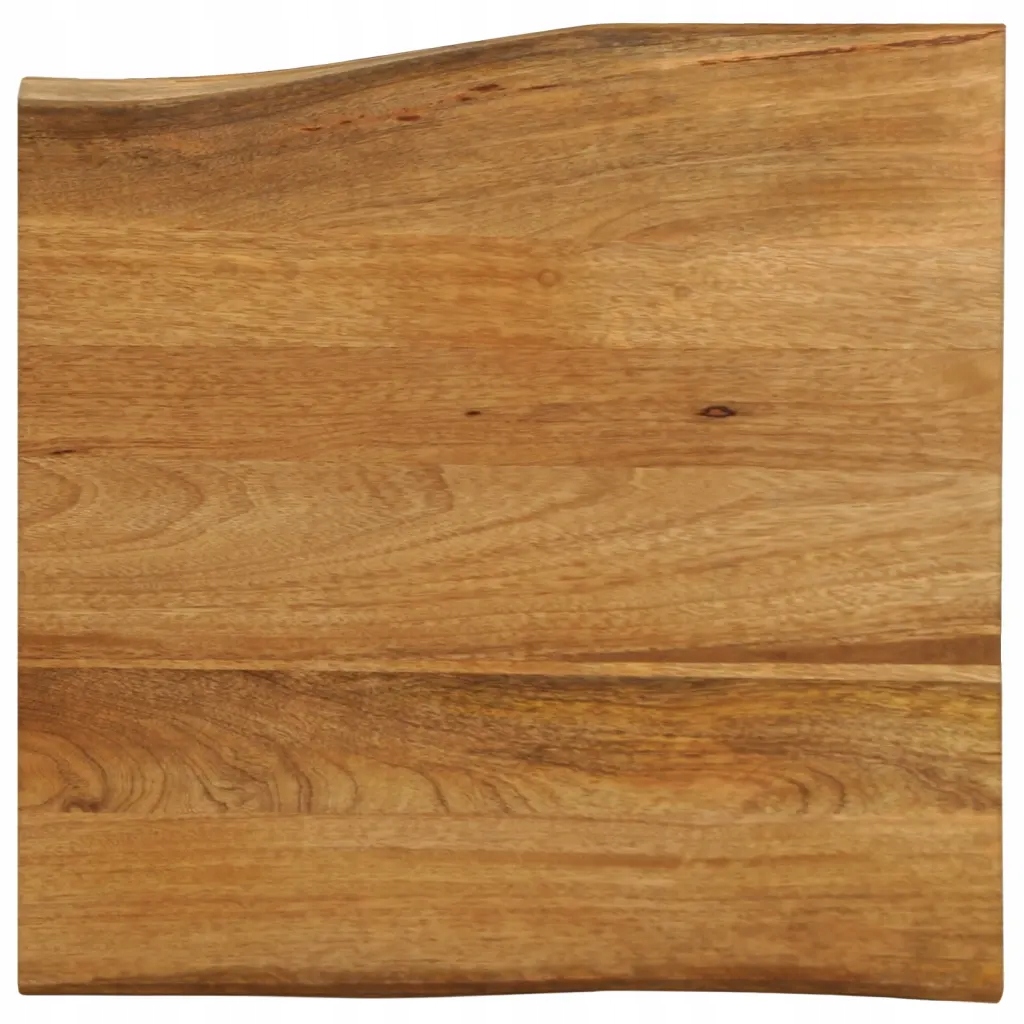 Blat stołu, 60x60x3,8 cm, naturalna krawędź, lite drewno mango