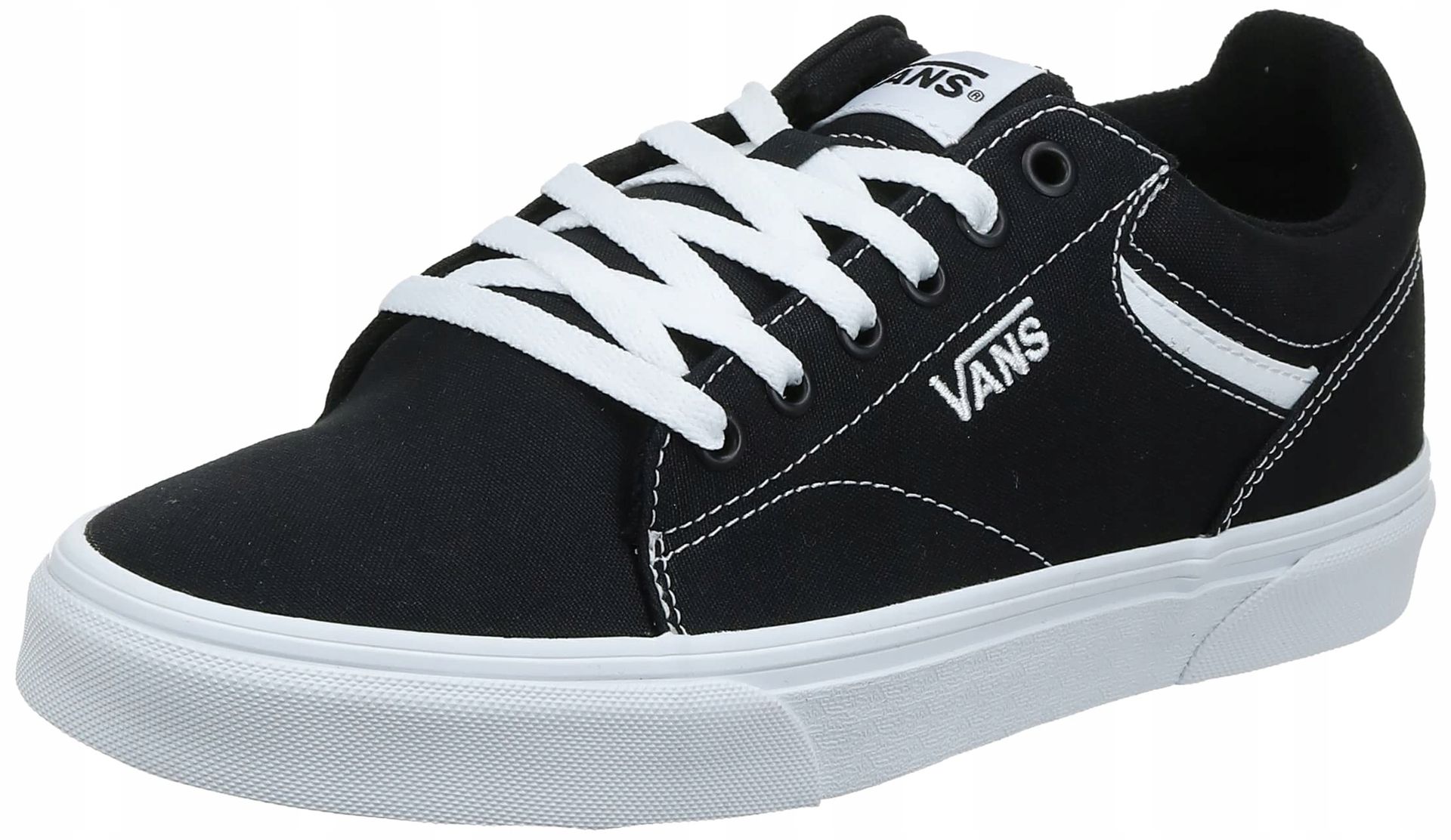 Vans Seldan Herren Sneaker, Canvas Black White, 43