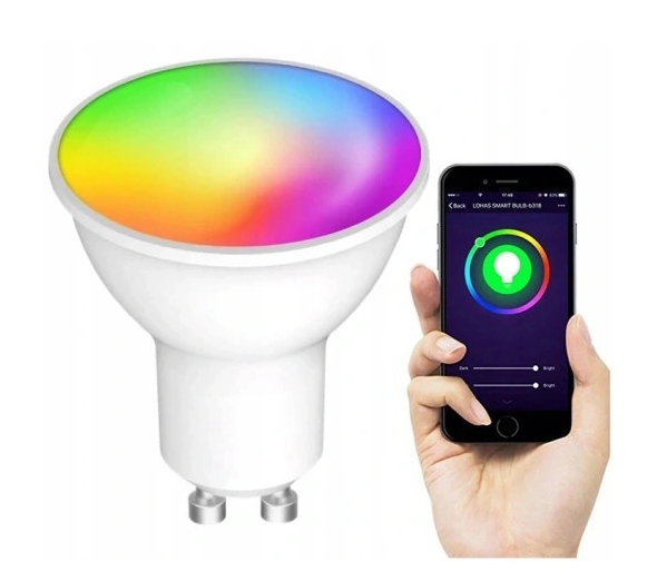 Żarówka Led GU10 5W Rgb biały Wifi Tuya do lamp