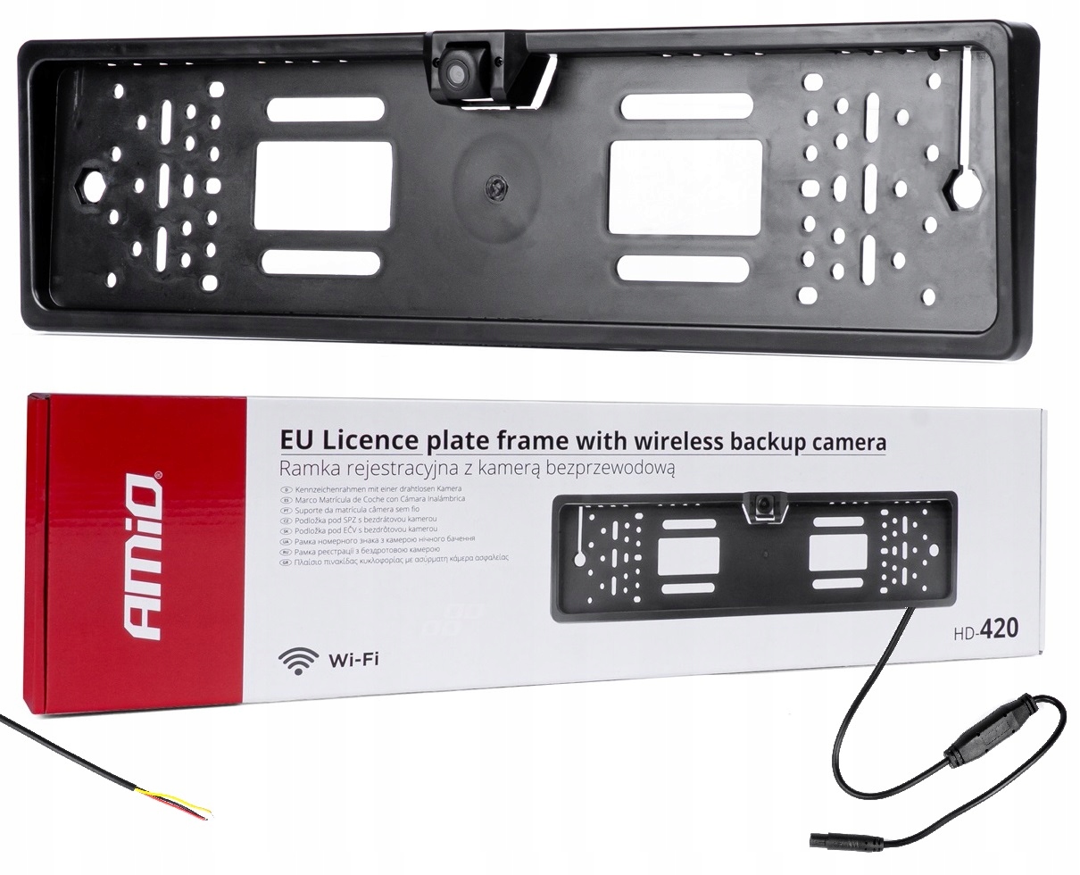 Kamera Cofania Wbudowana W Ramkę Rejestracyjną Auta Pod Wifi Bezprzewodowa