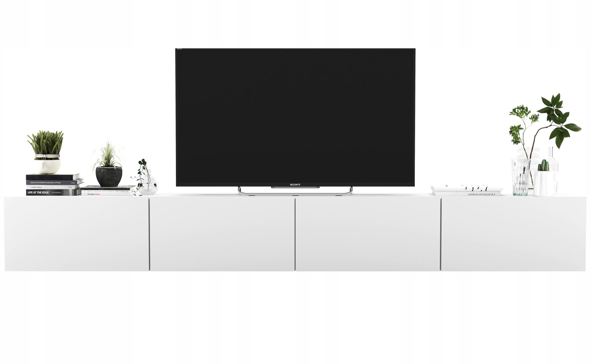 Wisząca Szafka Rtv Loft Biała komoda Rtv 240cm