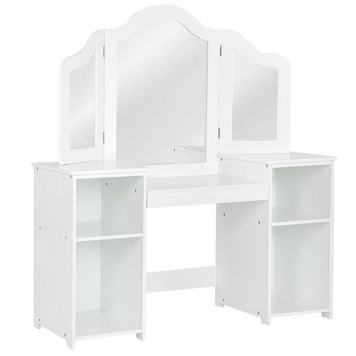 Biurko prostokątny Costway 107 x 40 x 117 cm biały