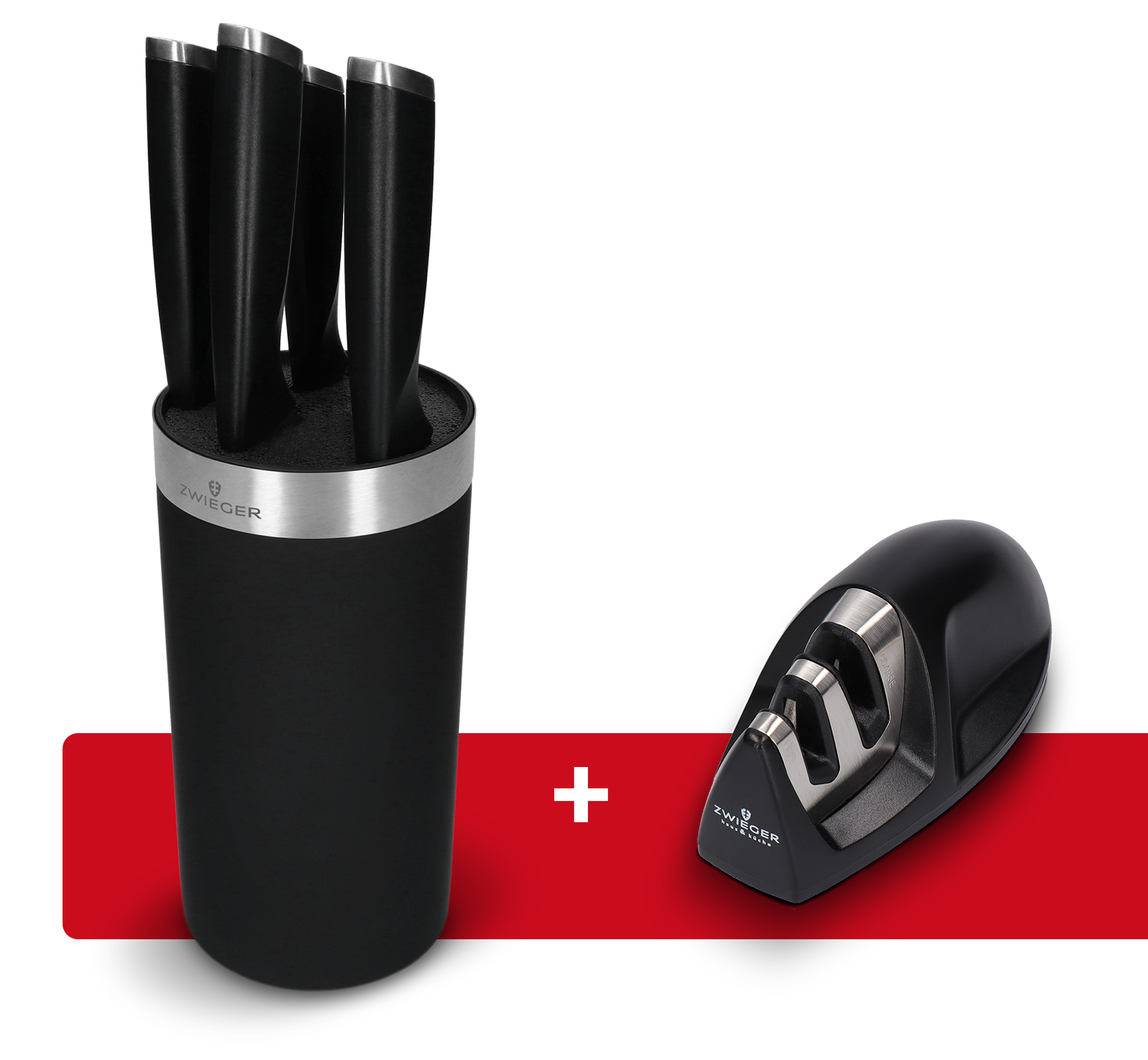 Blok z zestawem 5 noży Forte III + ostrzałka