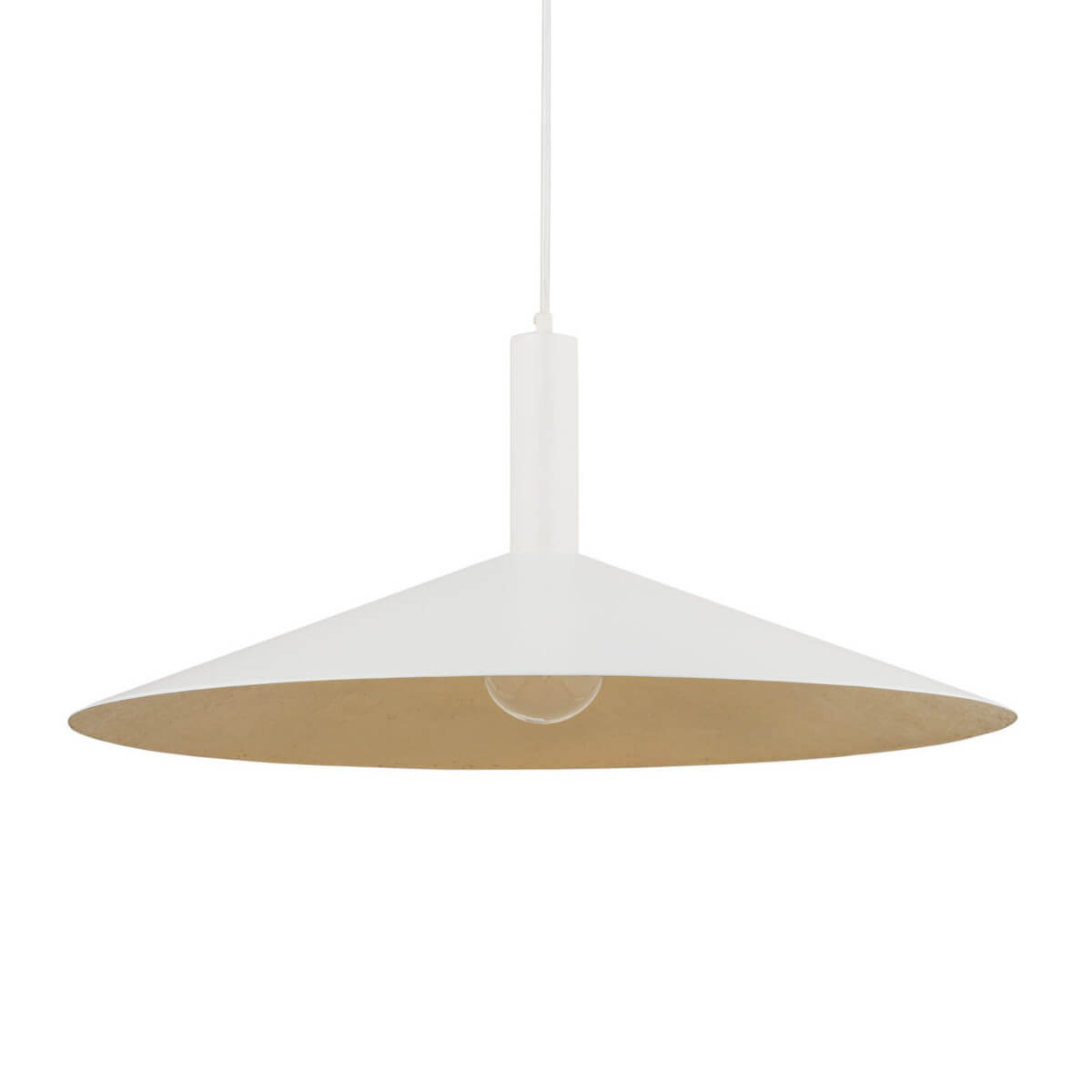 Zwisająca lampa Capri 41015 Sigma plate do jadalni biała złota