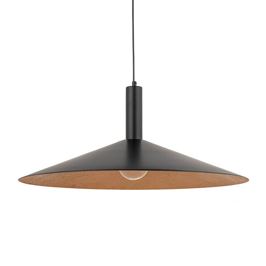 Zawieszana lampa Capri 41009 Sigma do salonu disc czarna miedziana