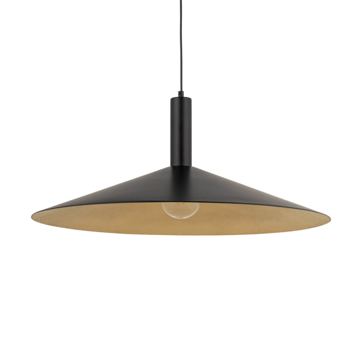Lampa zwisająca Capri 41011 Sigma do kuchni dysk czarna złota