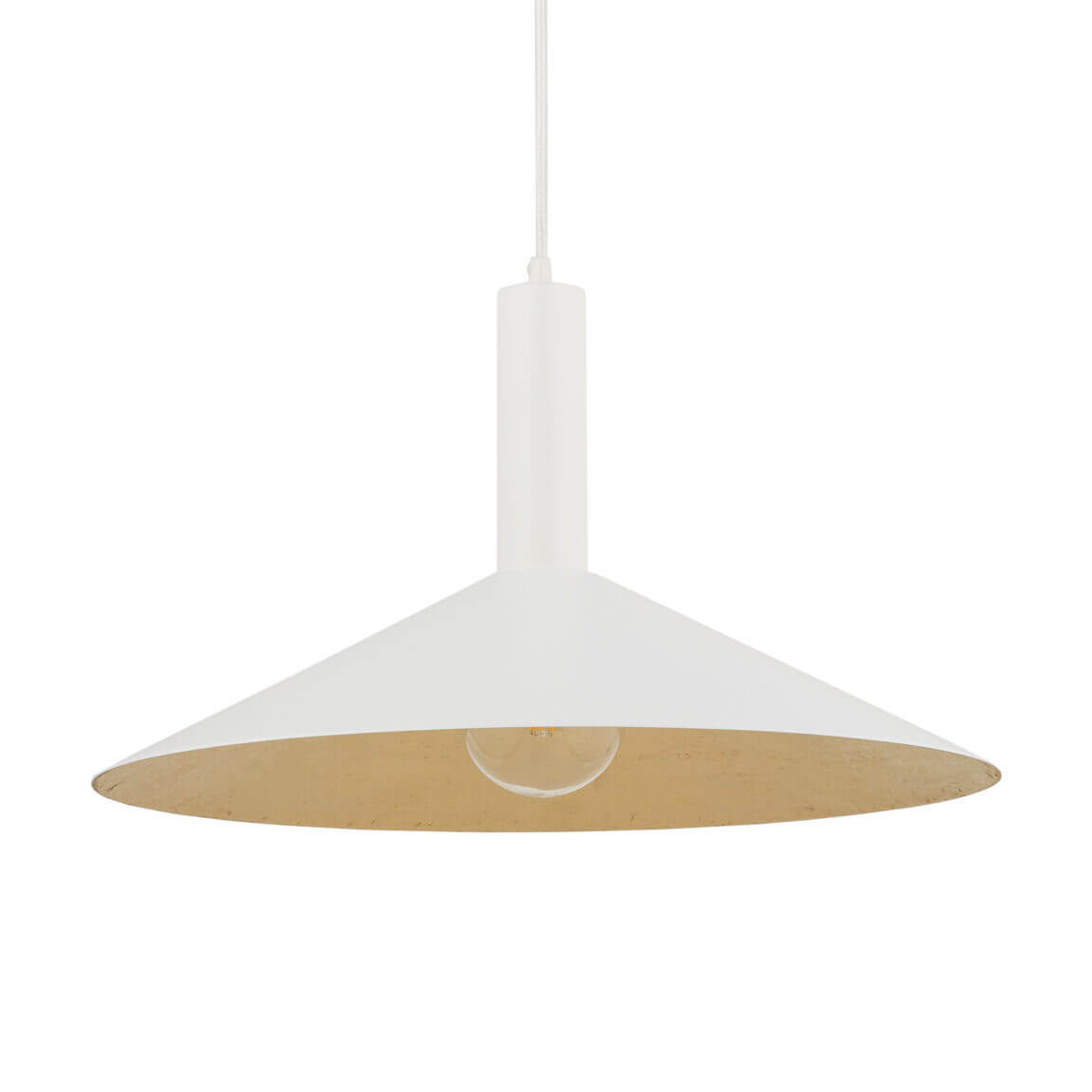 Zawieszana lampa Capri 41014 Sigma do salonu plate biała złota