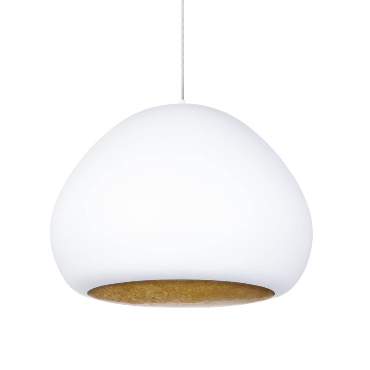 Zwisająca lampa nad stół Lava 41076 Sigma do jadalni biała złota
