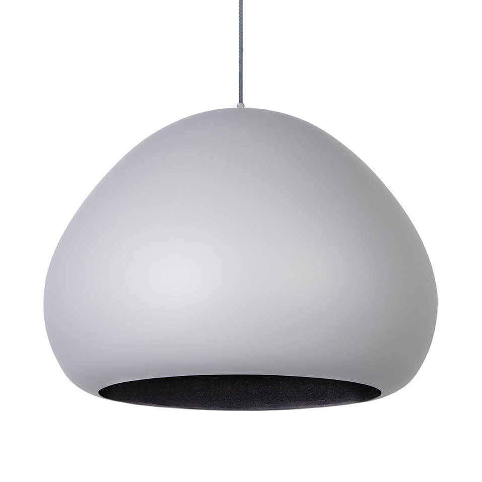 Zawieszana lampa do sypialni Lava 41079 Sigma kopuła szara czarna