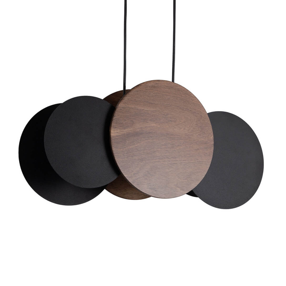 Zwisająca lampa Tola 40893 Sigma monety na listwie brązowa czarna