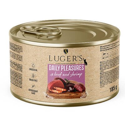 Karma dla kota LUGER'S Daily Pleasures Wołowina z Krewetkami 185 g