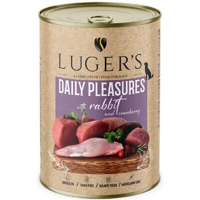 Karma dla psa LUGERS Daily Pleasures Królik z żurawiną 400 g