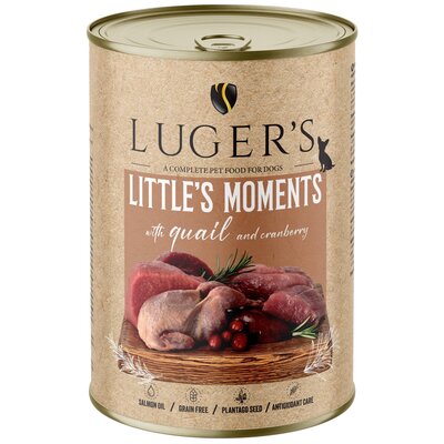Karma dla psa LUGER’S Little's Moments Przepiórka z żurawiną 400 g