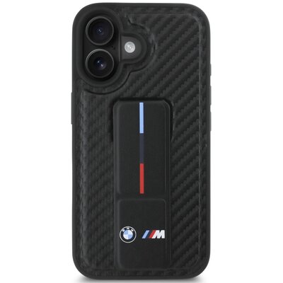 Etui BMW M Grip Stand Smooth and Carbon do Apple iPhone 16 Czarny