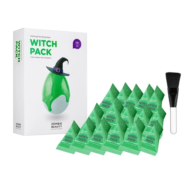 SKIN1004 Zombie Beauty Witch Pack zestaw maseczek oczyszczających 16x4g + pędzelek