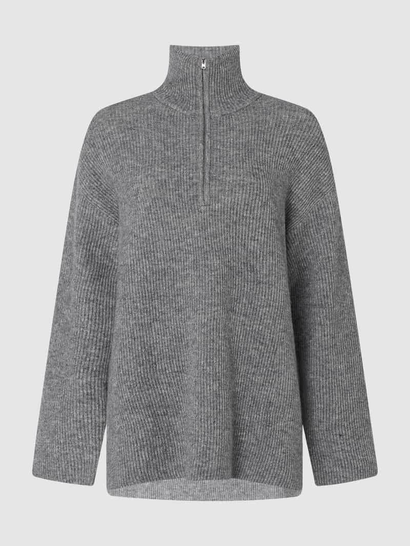 Sweter z dzianiny ze stójką model ‘JANELLE’