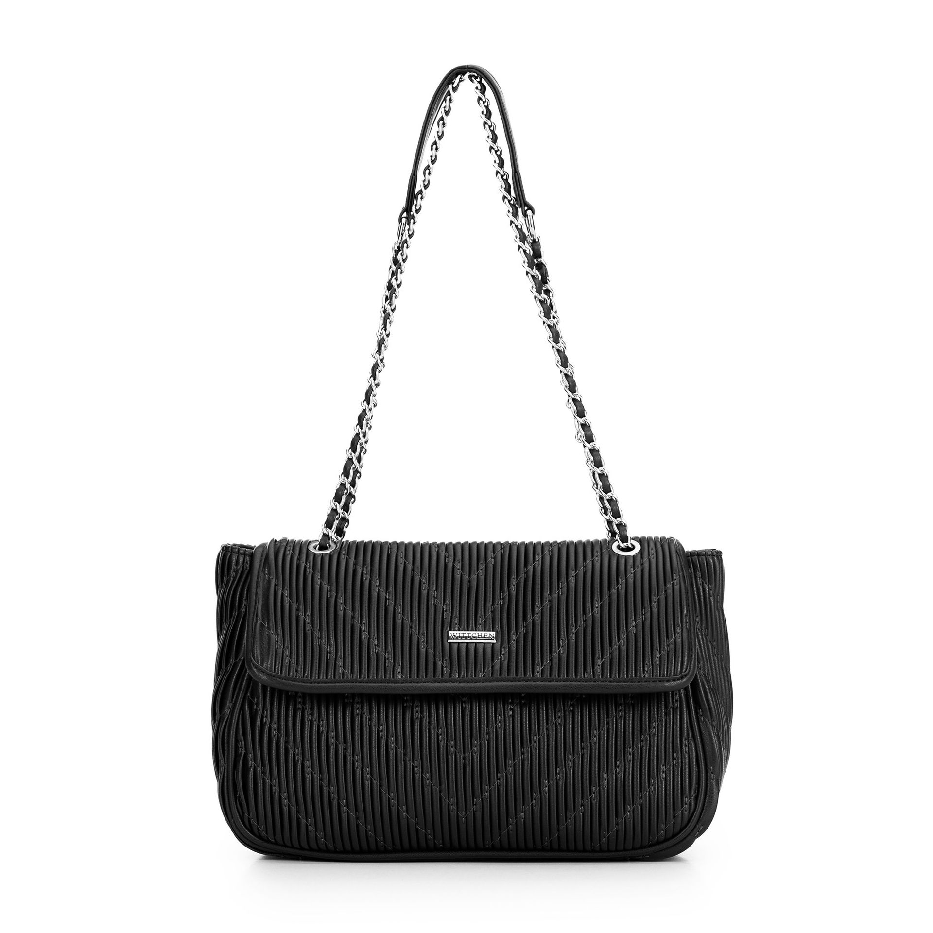 Crossbody z ekoskóry na łańcuszku czarna