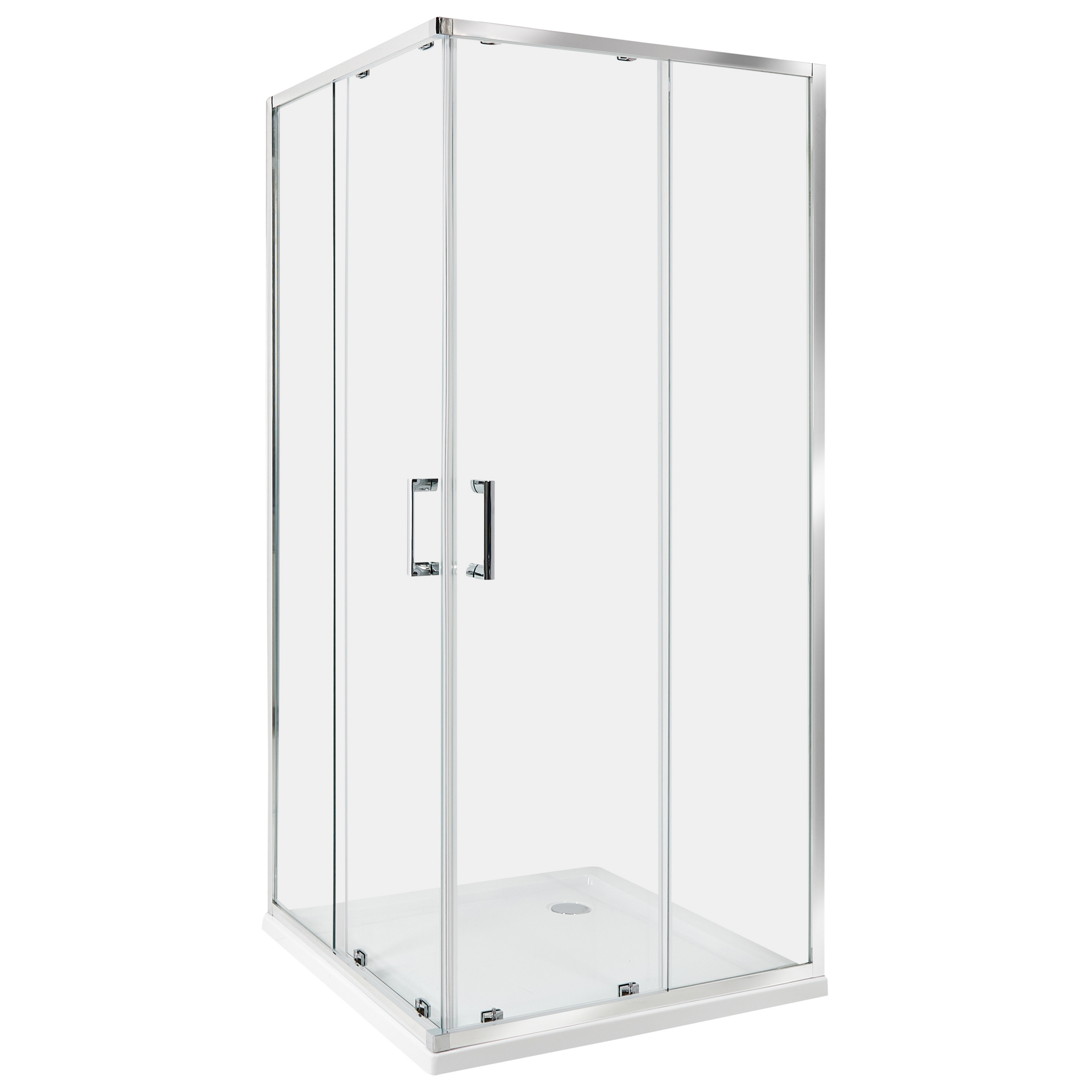 Beliani Kabina prysznicowa TELA 90 x 90 x 185 cm Srebrny