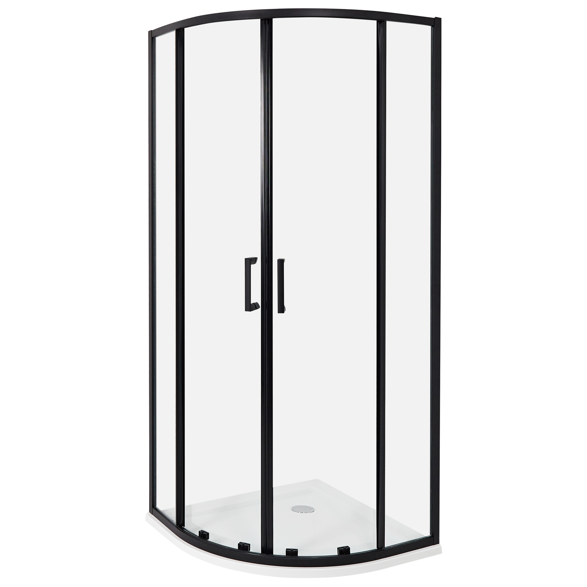 Beliani Kabina prysznicowa JUKATAN 80 x 80 x 185 cm Czarny