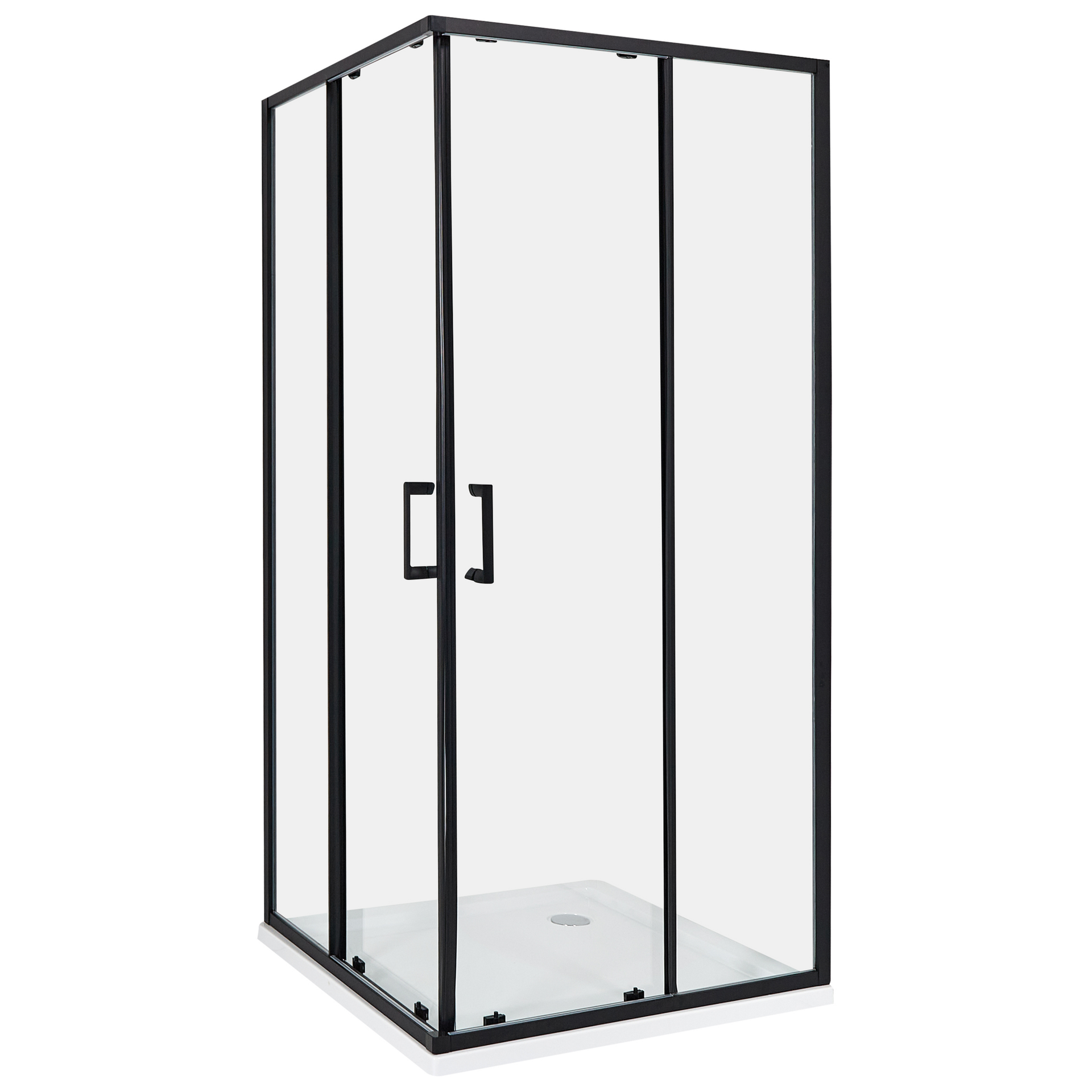 Beliani Kabina prysznicowa TELA 90 x 90 x 185 cm Czarny