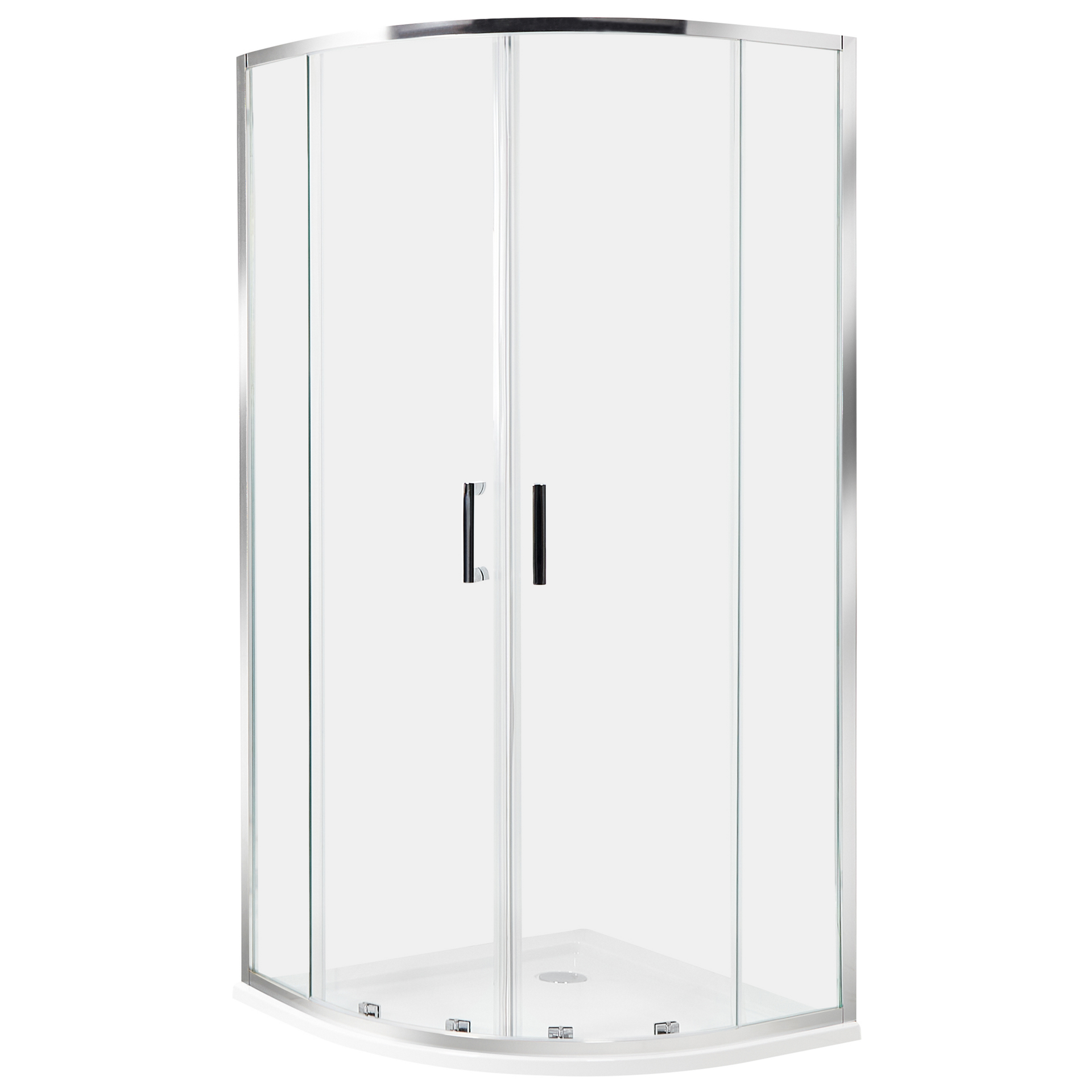 Beliani Kabina prysznicowa JUKATAN 90 x 90 x 185 cm Srebrny