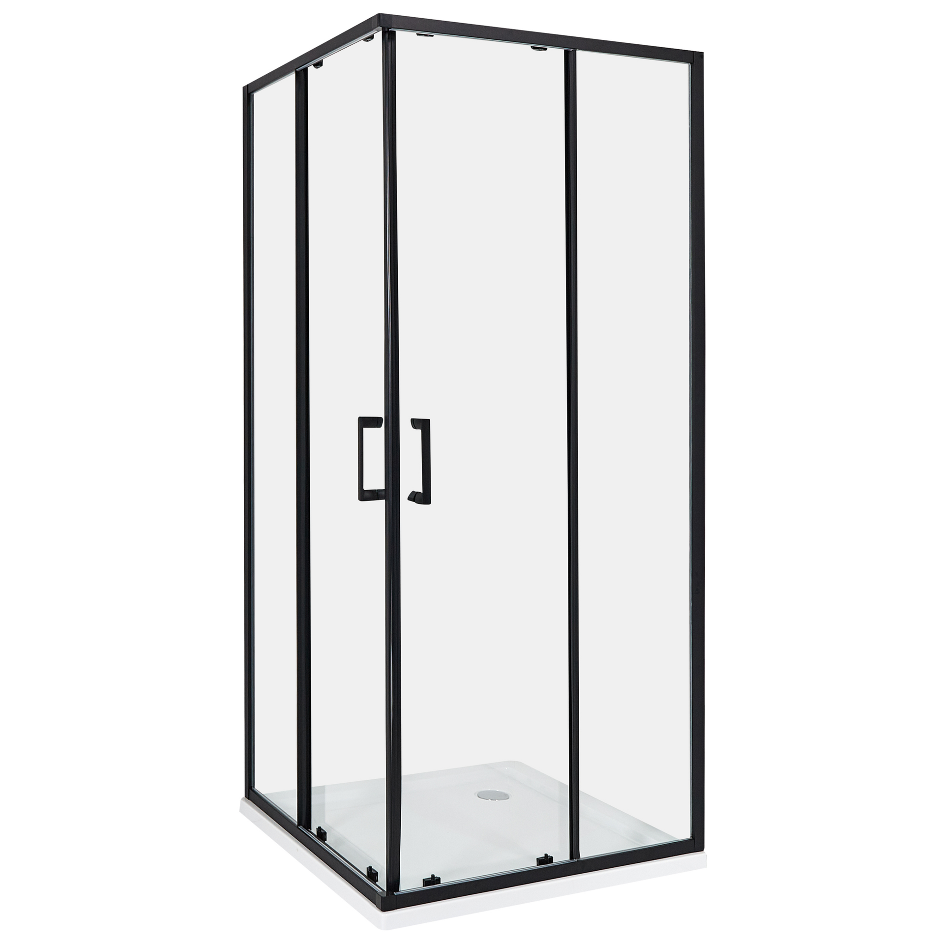 Beliani Kabina prysznicowa TELA 80 x 80 x 185 cm Czarny