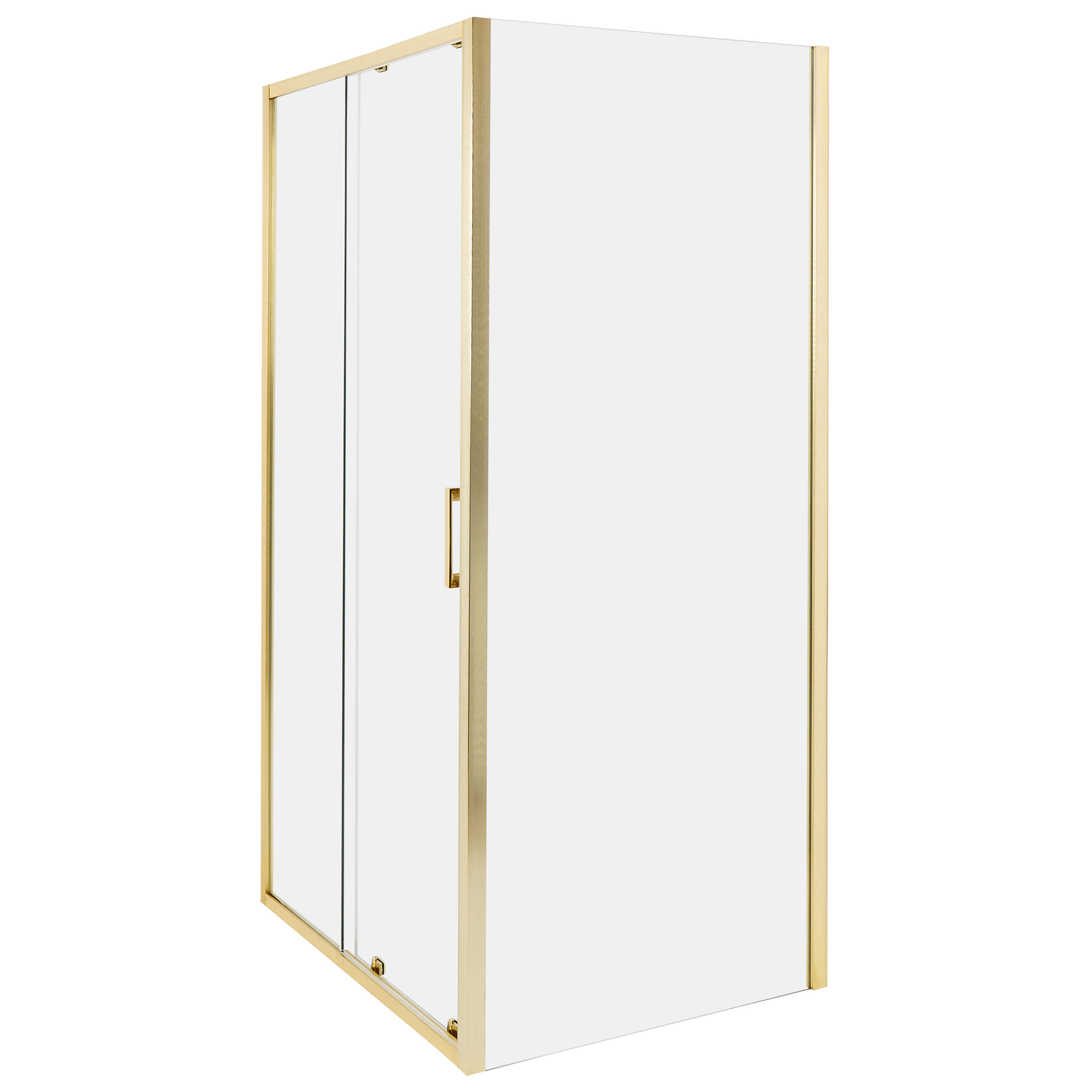 Beliani Kabina prysznicowa YORO 80 x 100 x 185 cm Złoty