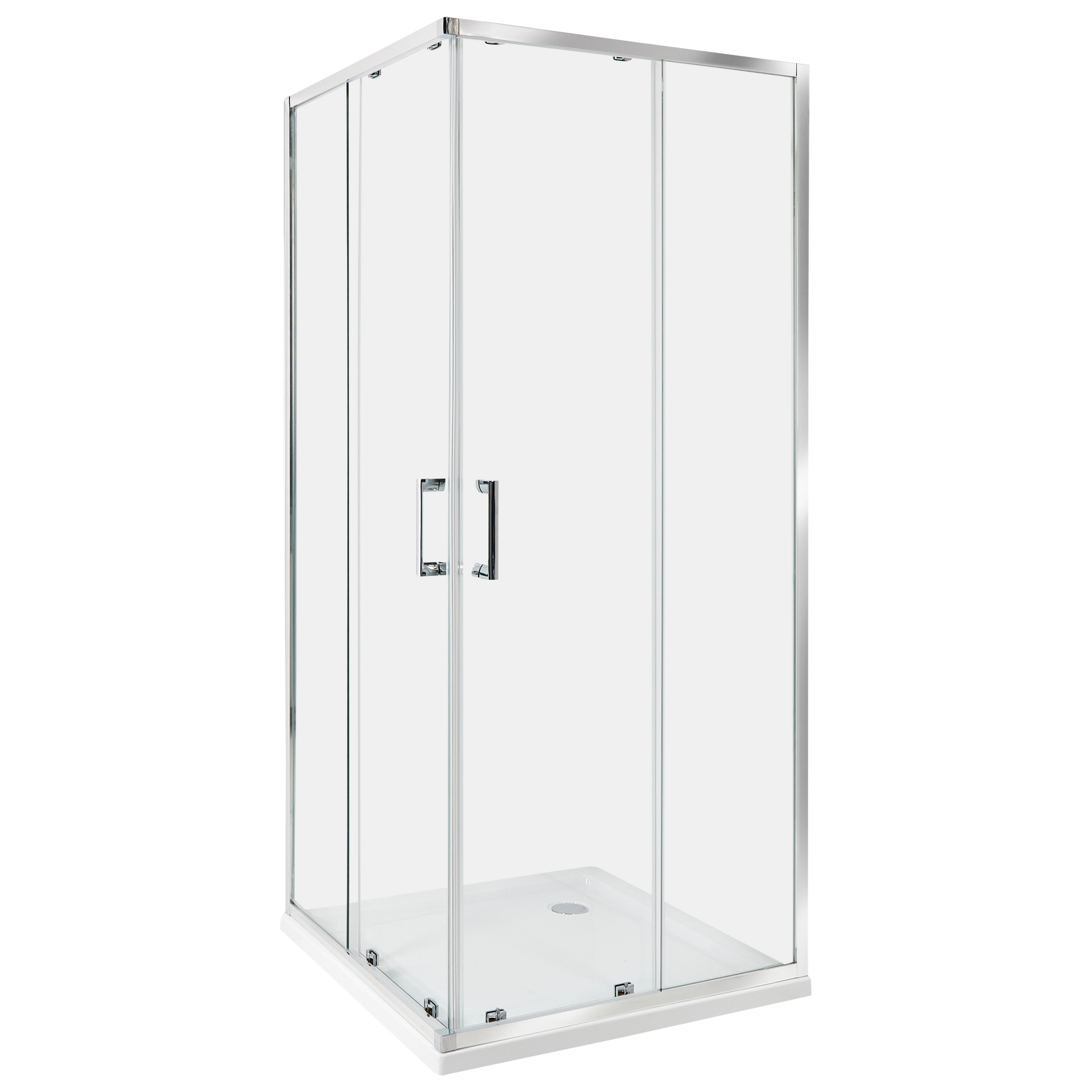 Beliani Kabina prysznicowa TELA 80 x 80 x 185 cm Srebrny
